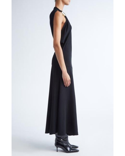 Proenza Schouler Blue Rue Asymmetric Matte Crepe Dress