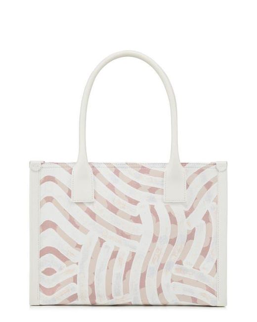 Christian Louboutin White Small Nastroloubi Gaagal Print Canvas Tote