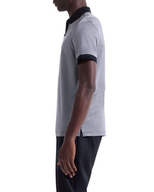 Bugatchi Gray Quarter Zip Polo for men