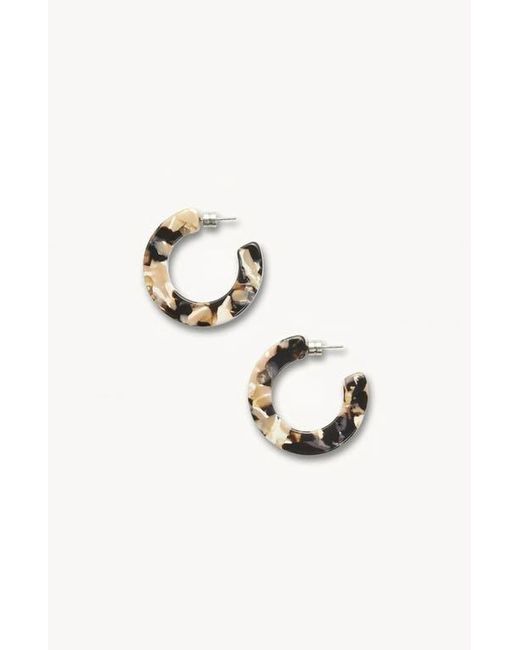 Machete Metallic Italian Acetate Open Hoop Earrings