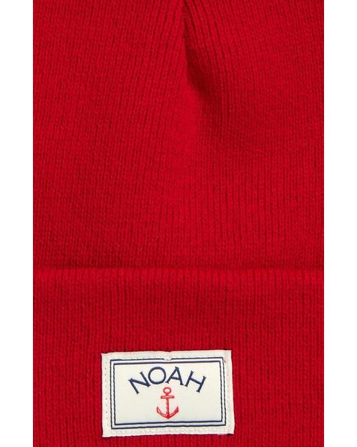 【NOAH】 ★ ANCHOR LOGO BEANIE ★ RED & NAVY Noah Anchor Logo Beanie in Red for Men | Lyst