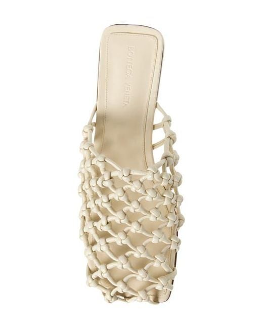 Bottega Veneta White Knotted Weave Mule