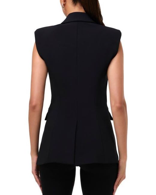 Naked Wardrobe Black Sleeveless Ponte Blazer Vest
