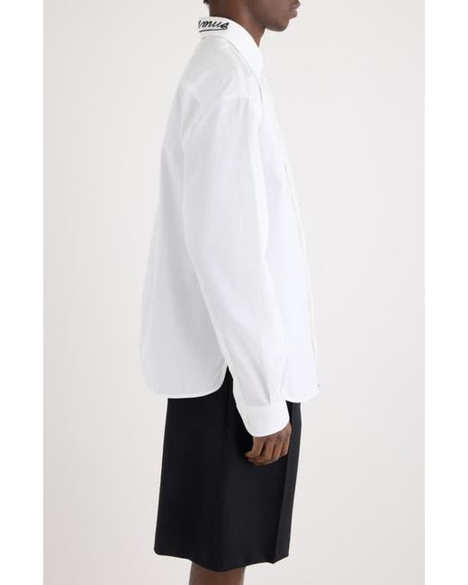 Jacquemus White La Chemise Simon Dog Patch Button-Up Shirt for men