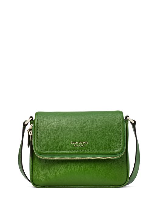 Kate Spade Run Around Pebbled Leather Crossbody Bag in Green Lyst
