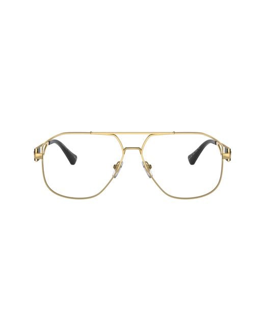 Versace Metallic 59Mm Pilot Optical Glasses for men