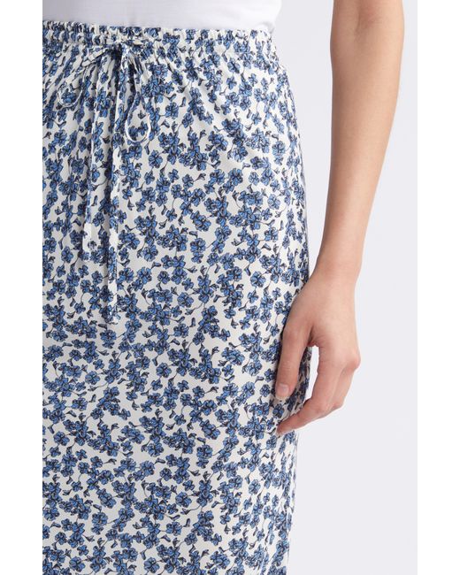 Faithfull The Brand Blue Menton Floral Maxi Skirt