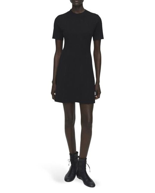 Mango Black Domino Seamed Minidress