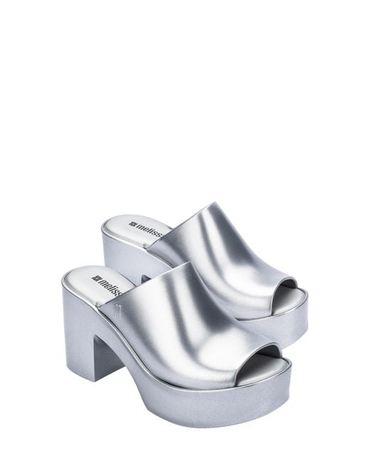 Melissa White Hype Platform Slide Sandal
