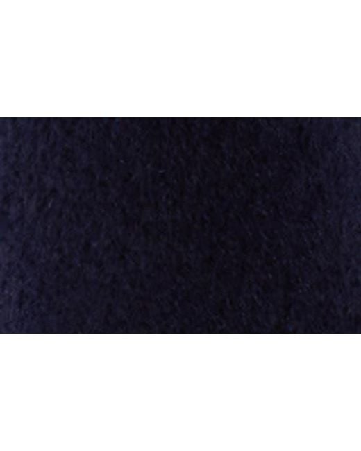 Eileen Fisher Blue Collarless Wool & Alpaca Blend Coat