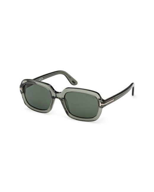 Tom Ford Green Lana 53Mm Rectangular Sunglasses