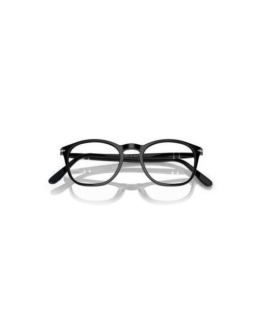 Persol Black 50Mm Square Optical Glasses for men