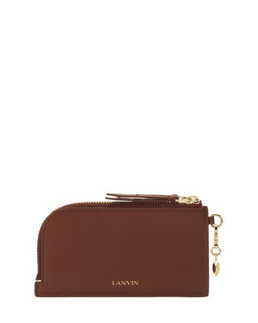 Lanvin Brown Catch By Leather Cardholder