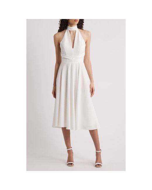black halo white dress Black Halo Henna Mini Dress In White