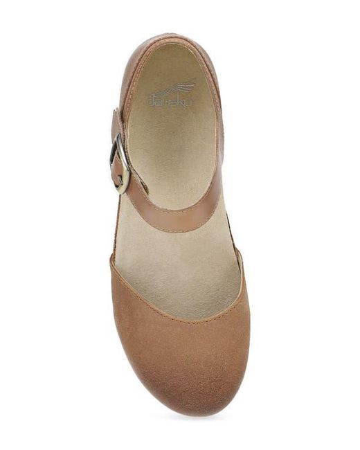 Dansko Metallic Mae Ankle Strap Platform Clog