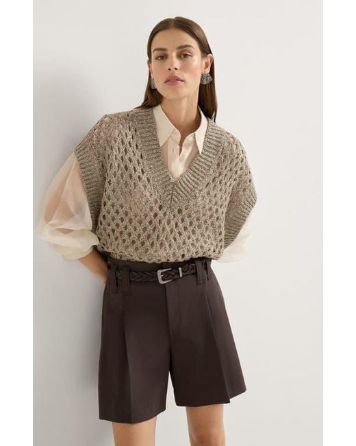 Brunello Cucinelli Multicolor Dazzling Net Sweater