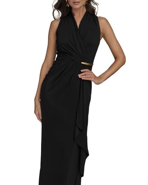 Donna Karan Black Sleeveless Gown