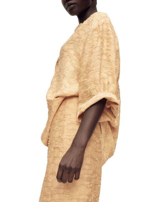 Mango Natural Textured Oversize Button-Up Shirt
