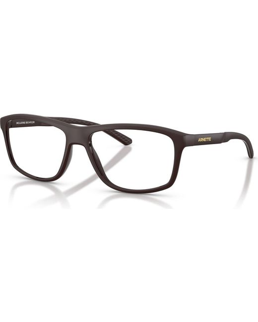 Arnette Black 57Mm Rectangle Optical Glasses for men