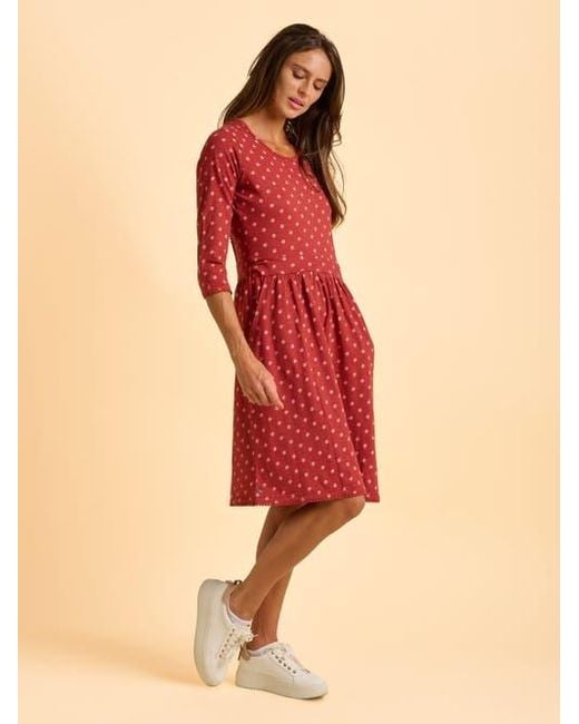 Brakeburn Freya 3/4 Sleeve Embroidered Midi Dress