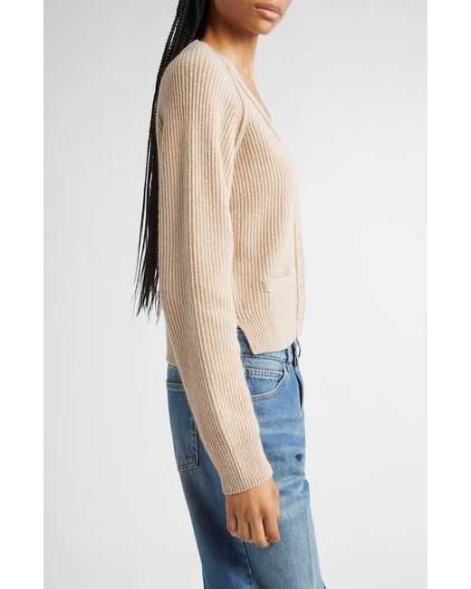 Victoria Beckham Blue Wool & Cashmere Rib Cardigan