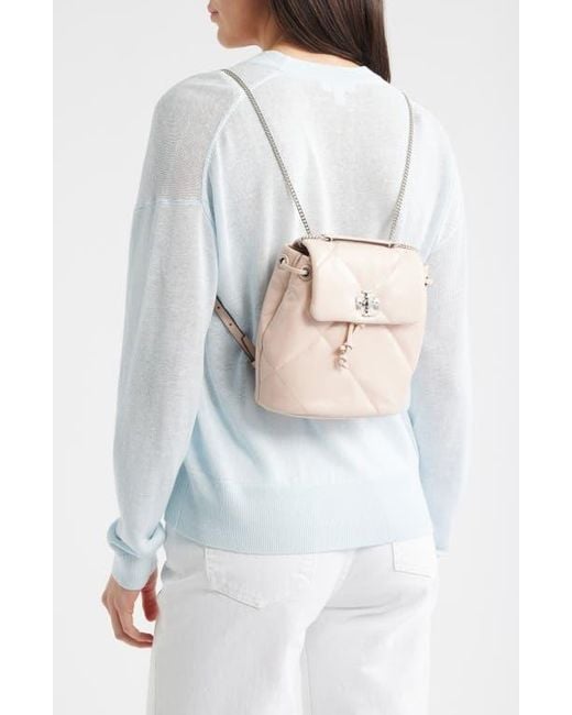 Tory Burch Small Kira Diamond Quilted Leather Backpack in