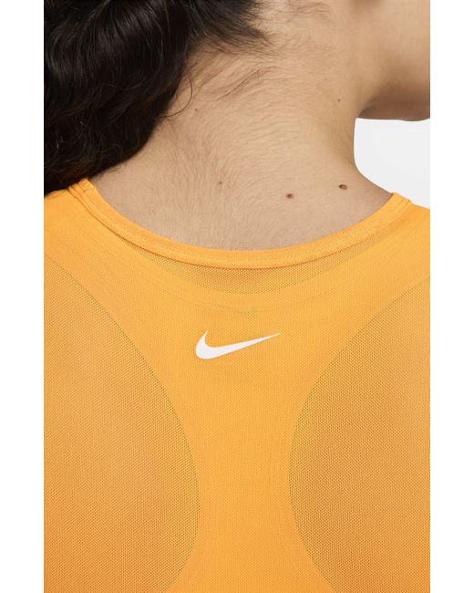 Nike Orange Pro Mesh Crop Tank