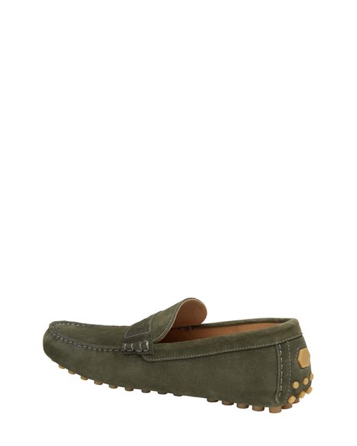 Johnston & Murphy Green Athens Penny Driving Loafer for men