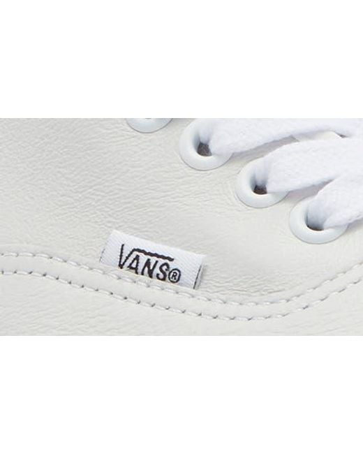 Vans White Authentic Leather Sneaker for men