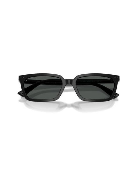 Jimmy Choo Gray 55Mm Rectangular Sunglasses