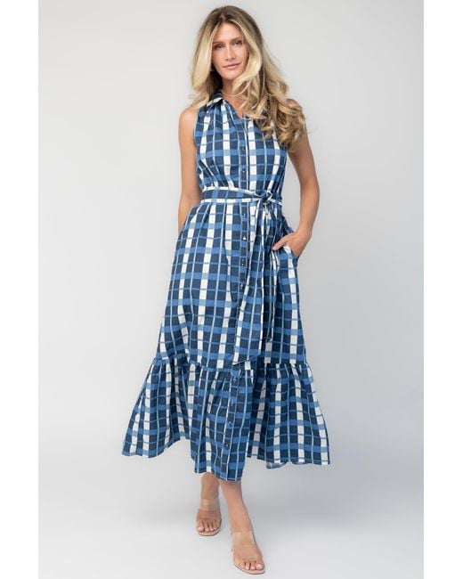 Baltic Born Blue Brooke Button Down Dress