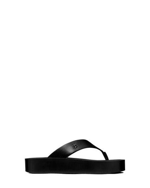 Tory Burch Black Platform Flip Flop