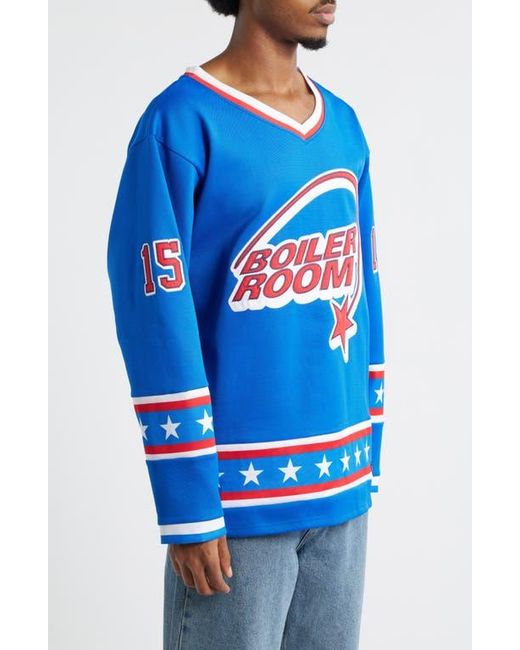 BOILER ROOM Blue Oversize Hockey Jersey