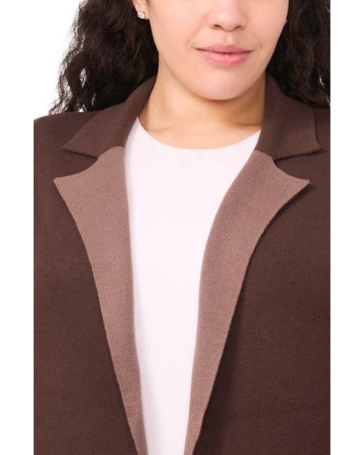 Halogen® Blue Lapel Long Cardigan
