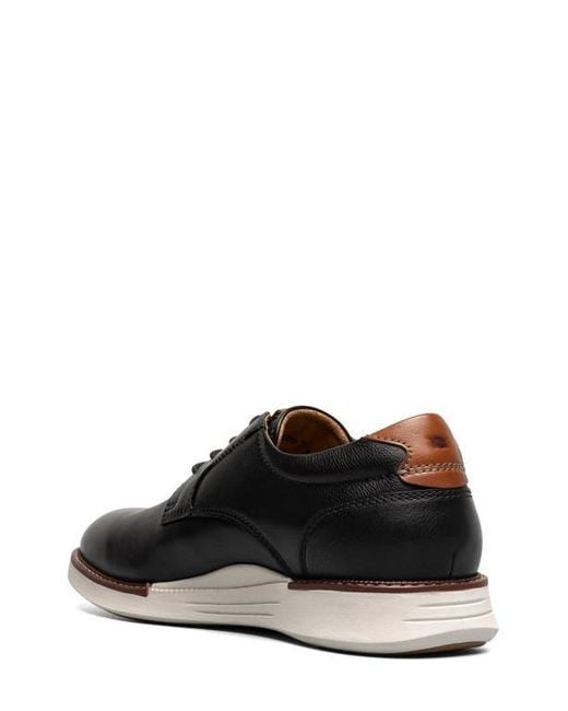 Florsheim Black Launch Plain Toe Derby for men