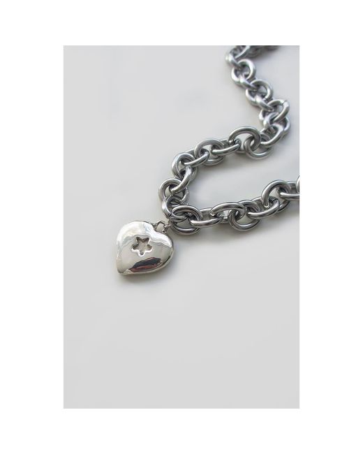 RIMOR JEWELRY White Star Heart Cable Chain Choker