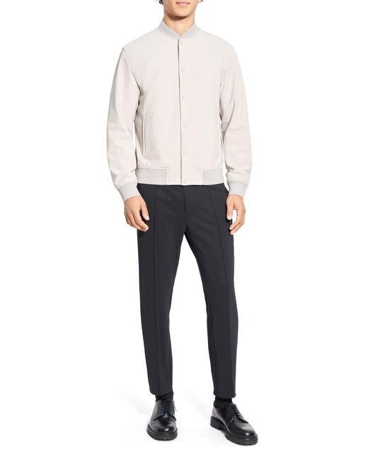 Theory White Murphy Precision Bomber Jacket for men