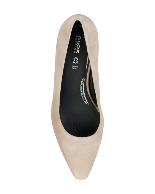 Geox Giselda Block Heel Pump in Natural Lyst