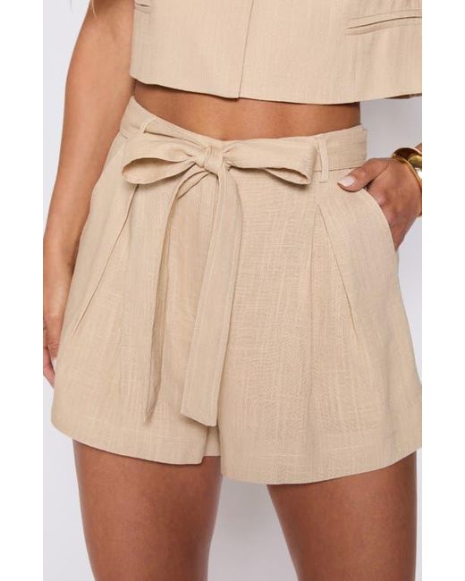 Vici Collection Natural Natalie Tie Waist Shorts
