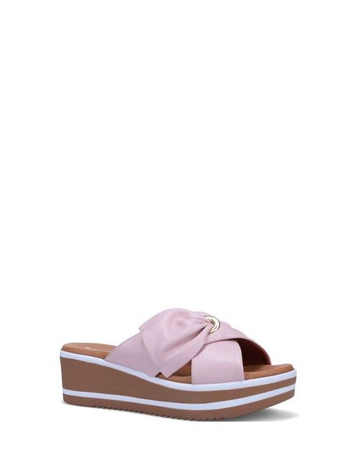 Ron White Pink Patrika Platform Wedge Slide Sandal