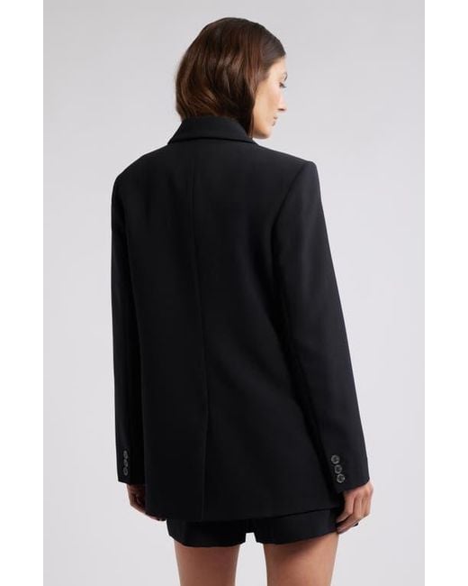Open Edit Black Icon Twill Relaxed Blazer