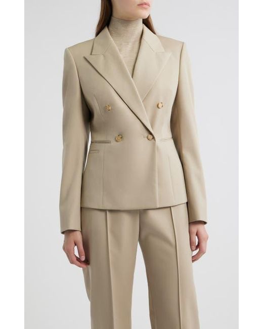 Boss Natural Jiamia Double Breasted Virgin Wool Blazer