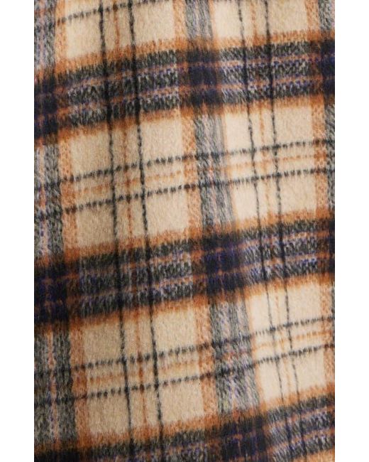 Thread & Supply Brown Fringe Plaid Shacket