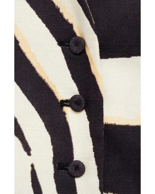 Mango White Zebra Stripe Halter Vest