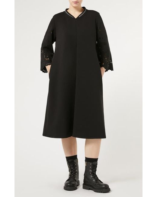 Marina Rinaldi Editta Scuba Knit Dress in Black Lyst