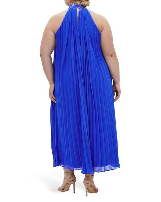 City Chic Blue Aida Sleeveless Maxi Dress