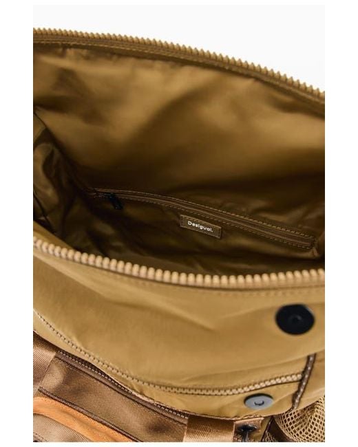 Desigual Brown Large Nylon Backpack