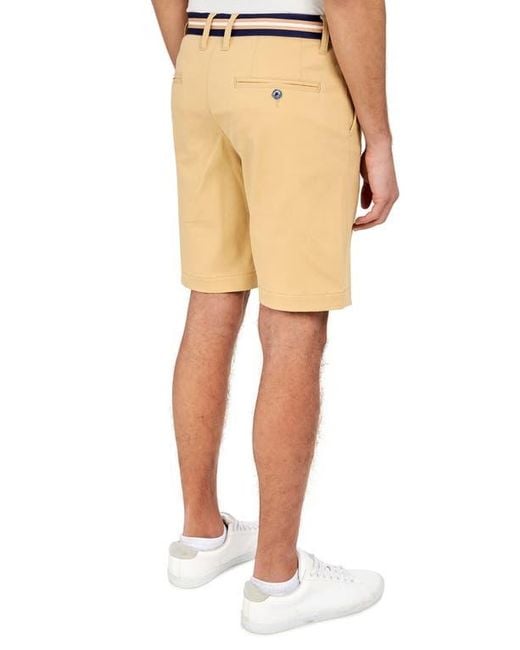 Con.struct Natural Slim Fit Solid Cotton Stretch Shorts for men