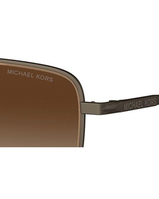 Michael Kors Brown Silverton 58mm Pilot Sunglasses for men