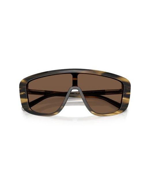Dolce & Gabbana Brown 128Mm Rectangular Shield Sunglasses for men